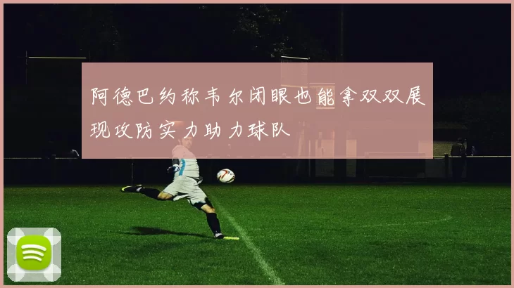 阿德巴约称韦尔闭眼也能拿双双展现攻防实力助力球队